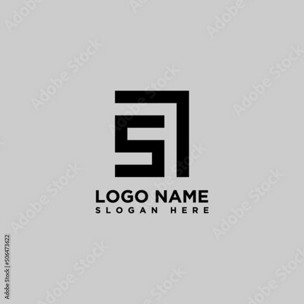 Obraz sf letter logo design