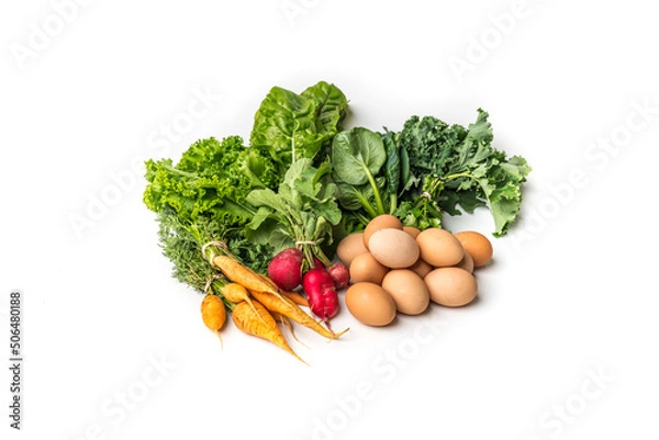 Obraz vegetables on a white background
