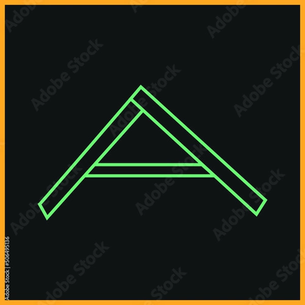 Fototapeta  letter A Initial logo vector design template .A letter unique minimal design concept. creative apps vector illustration.simple letter a logo template vector