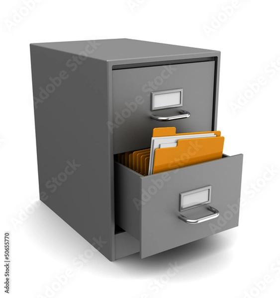 Fototapeta cabinet with folders