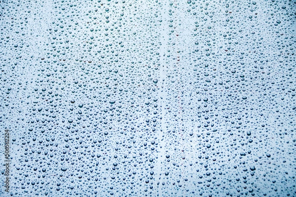 Fototapeta ガラスを伝う雨粒