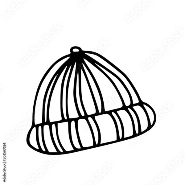 Obraz winter clothes elements: warm hats