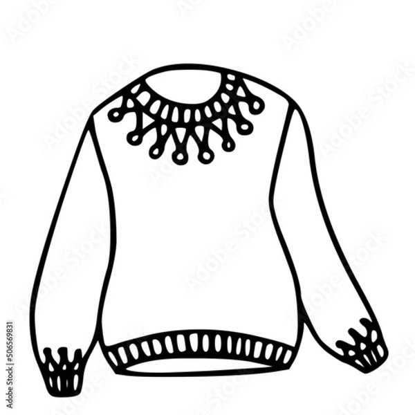 Obraz winter clothes elements: sweater