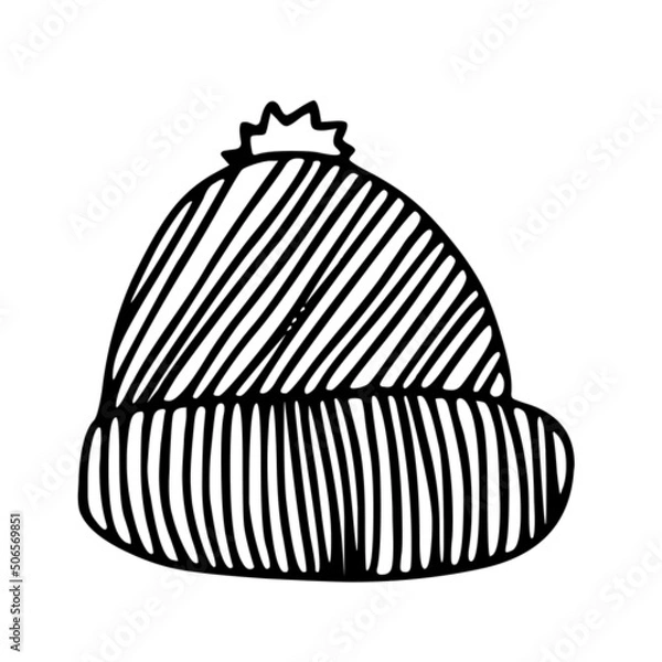 Obraz winter clothes elements: warm hats