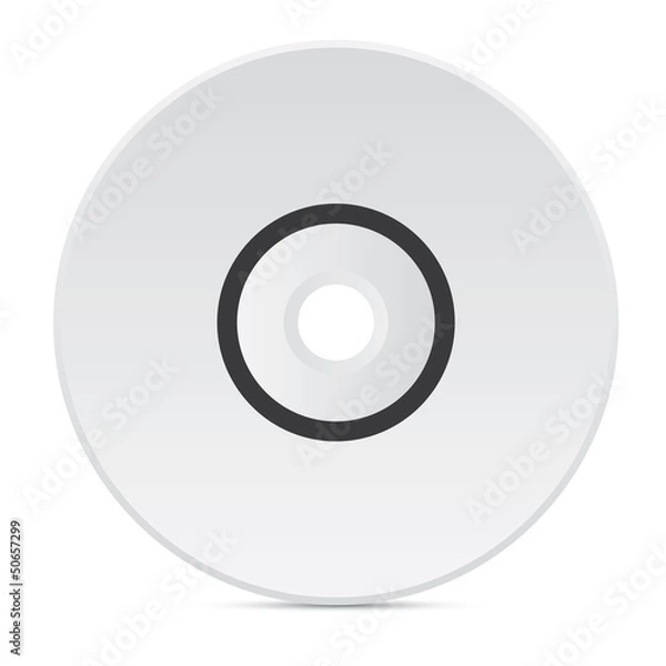 Fototapeta Vector white disk advertising element - brochure