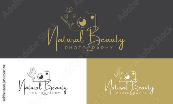 Fototapeta Camera photography logo icon vector template