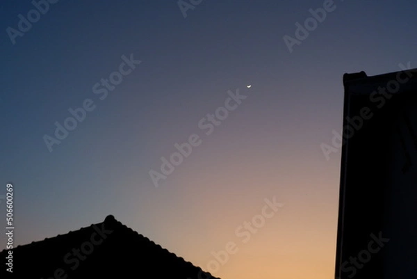 Obraz sunset and moon