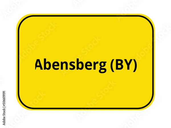 Obraz Ortseingangsschild - Abensberg BY