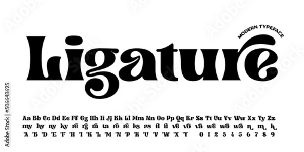 Obraz A modern bold Font with a set of ligatures, this font is perfect for logotypes and headlines