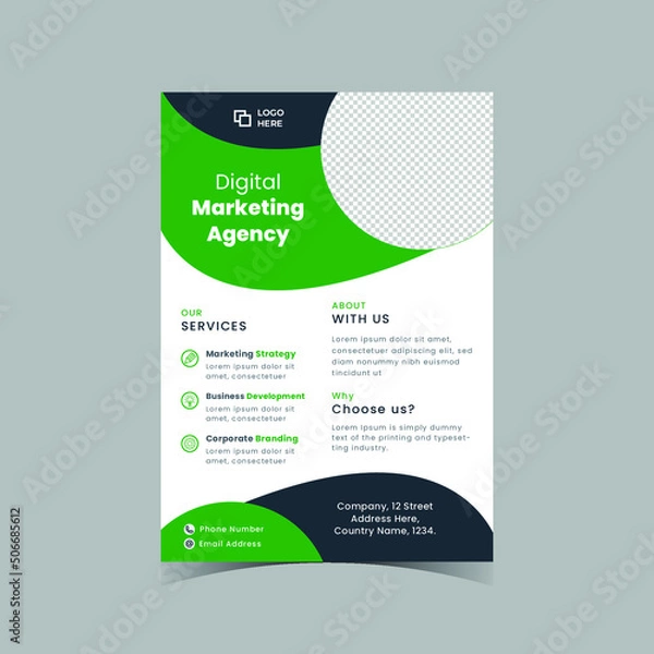 Fototapeta Corporate flyer template Design