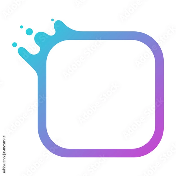 Fototapeta round drip frame
