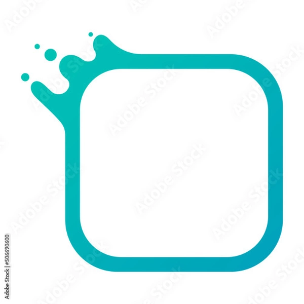 Fototapeta round drip frame
