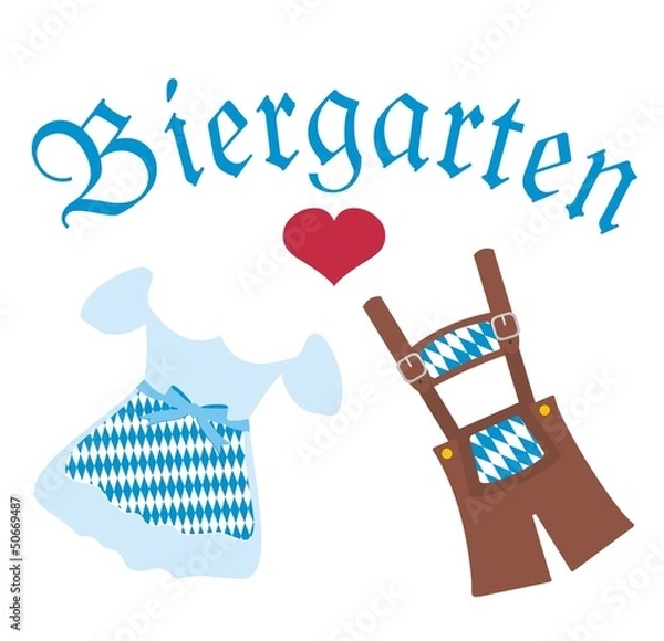 Obraz Logo für Biergarten