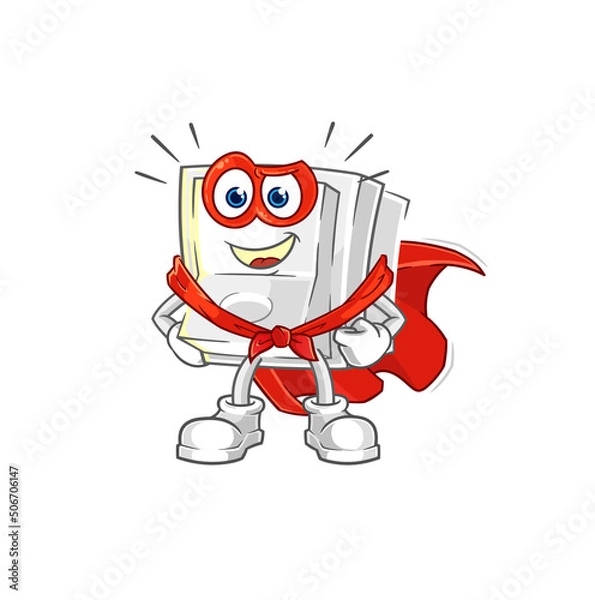 Fototapeta light switch heroes vector. cartoon character