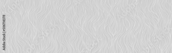 Fototapeta Waved background. Hand drawn waves. Seamless wallpaper on horizontally surface. Stripe texture with many lines. Wavy pattern. Line art. Print for banner, flyer or poster