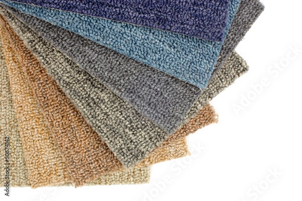 Obraz próbki kolorowych dywanów