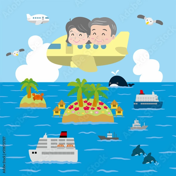 Obraz 老夫婦の海外旅行