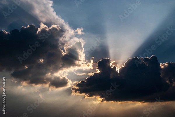 Obraz Beautiful sunset with clouds and sky