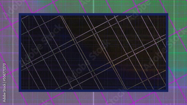 Obraz Abstract glitch art grid background image.