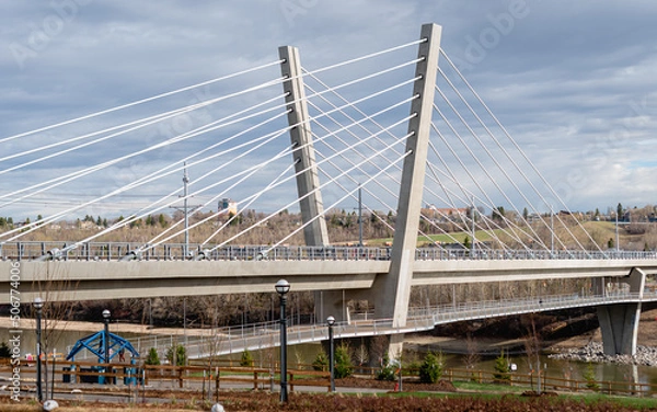 Obraz bridge over the river Edmonton, Canada.