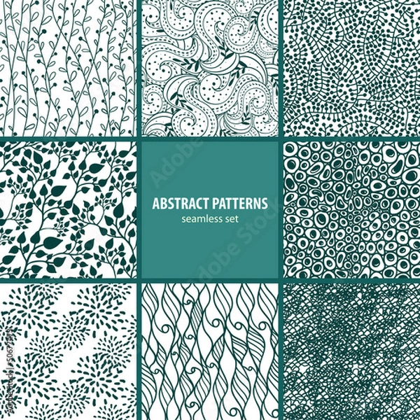 Fototapeta Seamless patterns collection