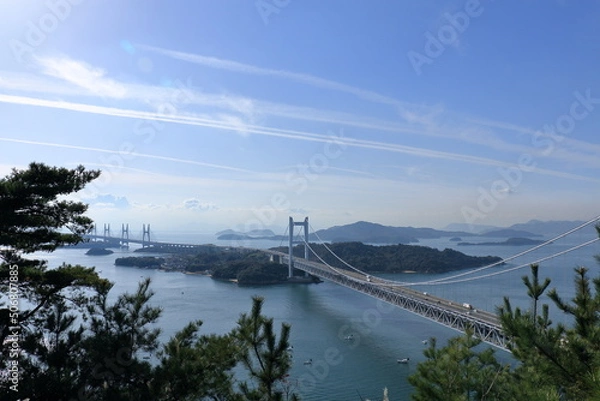 Fototapeta 展望台から眺める瀬戸内海