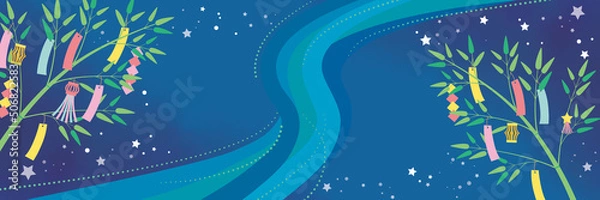 Obraz 七夕 デザイン背景