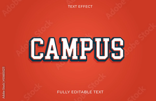 Obraz Campus Vintage Trendy Text Effect Design