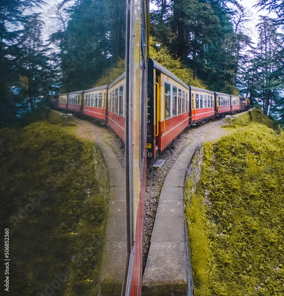 Fototapeta Double Train