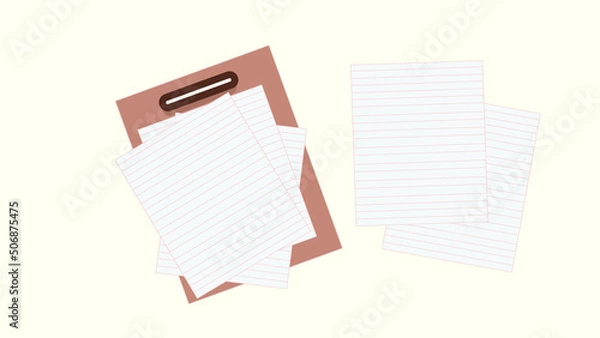 Fototapeta Blank papers with file