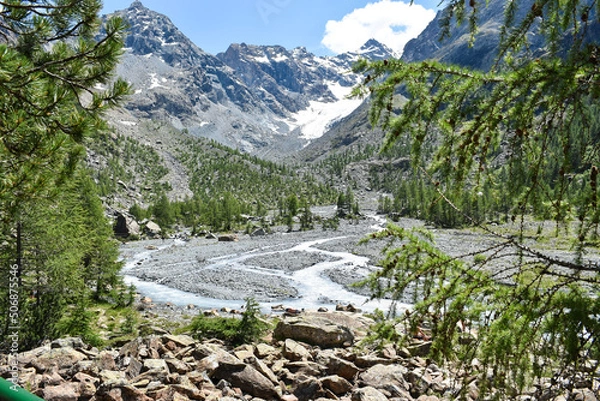 Fototapeta Sorgente e ghiacciaio