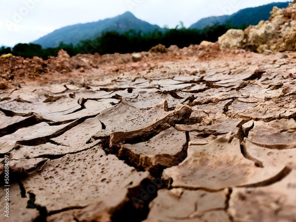 Obraz dry cracked earth