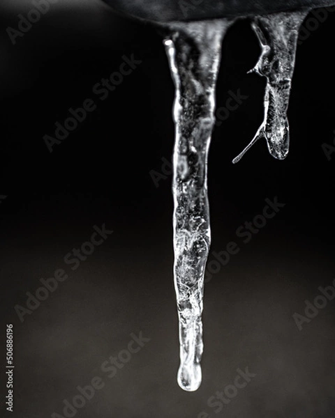 Obraz icicles on black background