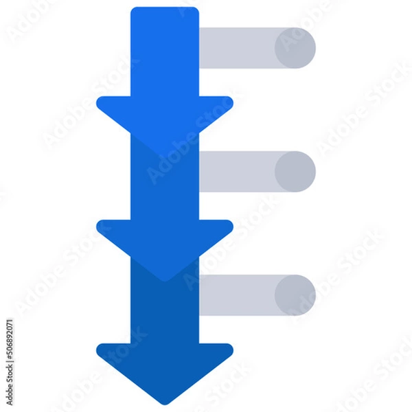 Fototapeta Down Arrows Icon