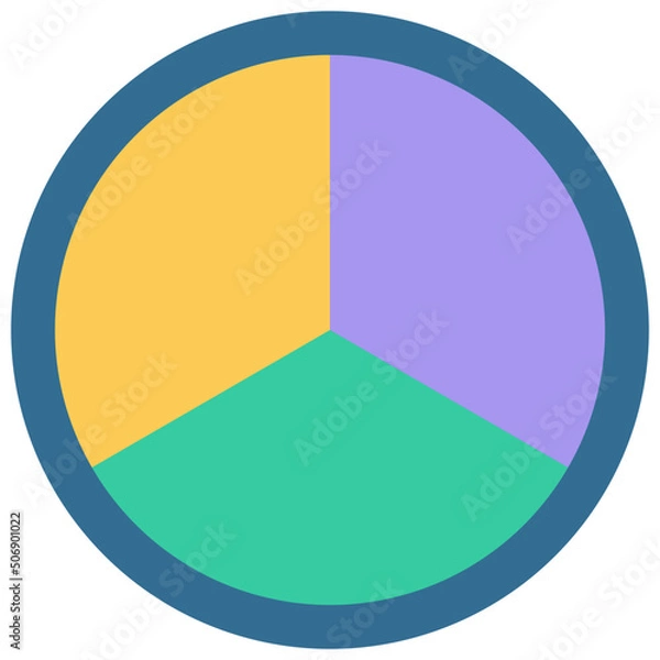 Fototapeta Even Pie Chart Icon
