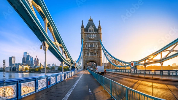 Obraz the famous tower bridge of london during sunrise