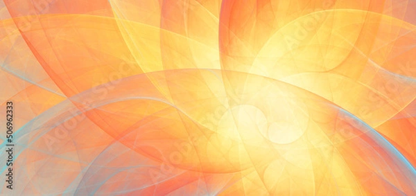 Fototapeta Summer solstice. Abstract sunny background. Fractal artwork for creative graphic design