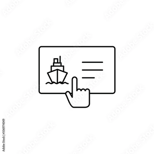 Obraz Booking, Ticket, Order Thin Line Icon Vector Illustration Logo Template. Suitable For Many Purposes.