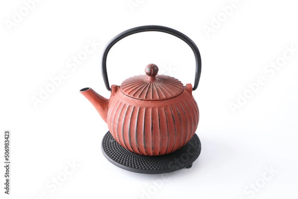 Obraz 美味しそうな日本のお茶・緑茶（シンプル白背景）