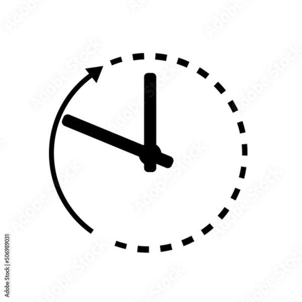 Fototapeta Timer icon vector. Clock icon symbol vector illustration