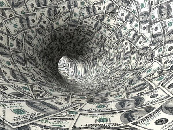Fototapeta Dollars funnel.