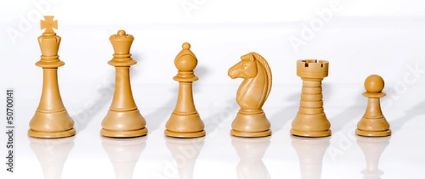 Obraz Chessmen Isolated on White