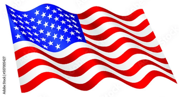 Fototapeta american flag waving