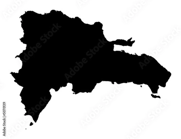 Fototapeta map of Dominican Republic