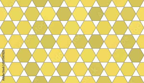 Obraz Different shades yellow rhombs simple drawing geometric figures seamless pattern