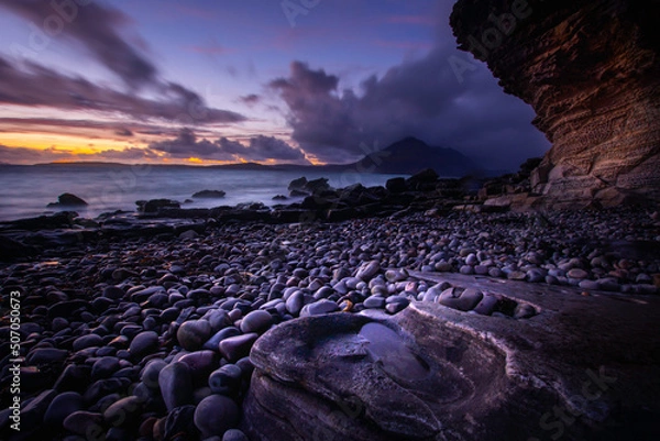 Obraz Sunset on Elgol beach