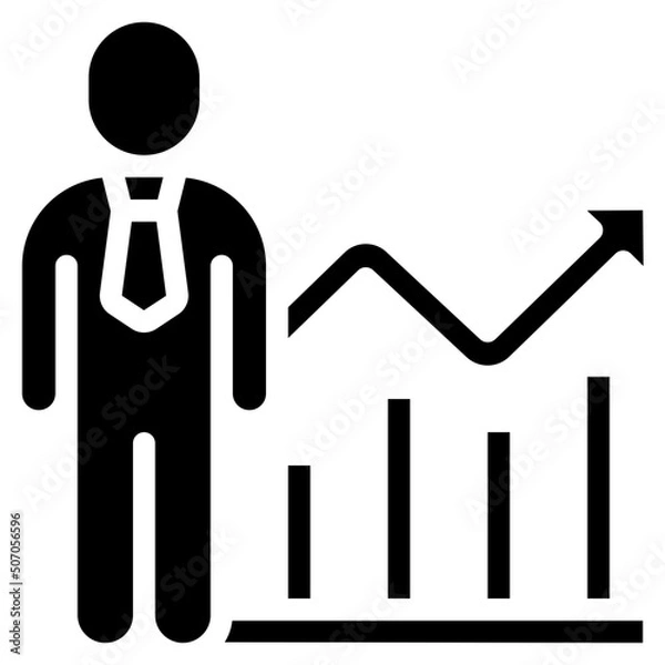 Obraz Chart Person Icon
