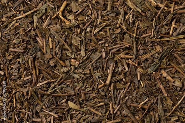 Fototapeta Bancha Houji Cha, Japanese tea close up full frame as background