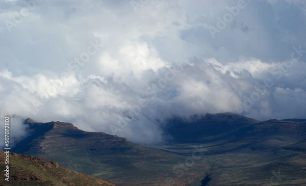 Fototapeta clouds over the mountains