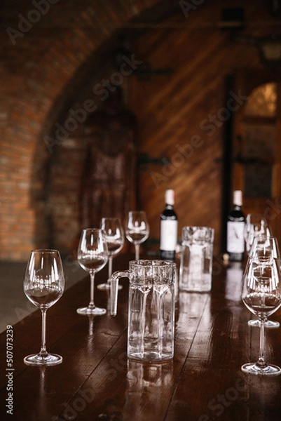 Obraz glasses on a table